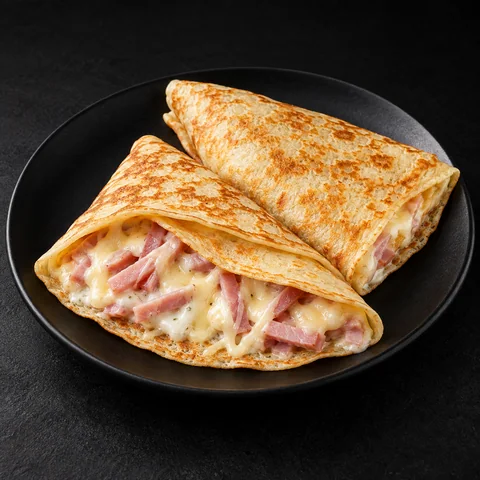 Блинчики с ветчиной и сыром